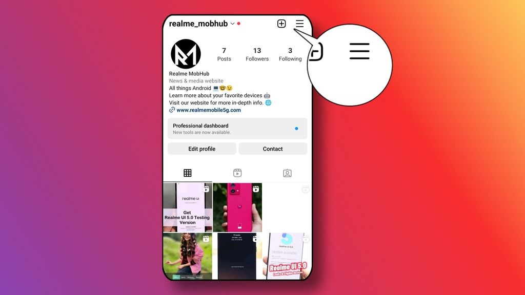 Instagram profile