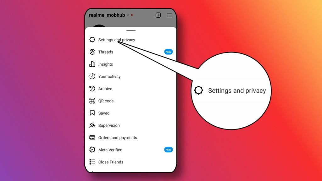 Instagram Settings and privacy